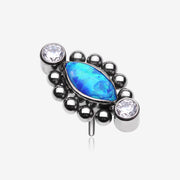 Implant Grade Titanium OneFit Threadless Bali Beads Arc Marquise Fire Opal Sparkle Top Part
