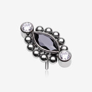 Implant Grade Titanium OneFit Threadless Bali Beads Arc Marquise Sparkle Top Part