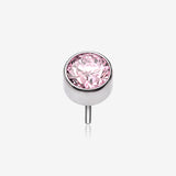 Implant Grade Titanium OneFit Threadless Bezel Round Gem Sparkle Top Part