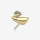Implant Grade Titanium OneFit Threadless Golden Swan Elegance Sparkle Top Part-Clear Gem