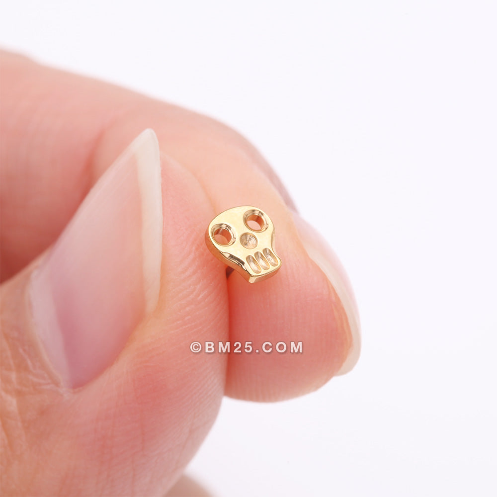Detail View 2 of Implant Grade Titanium OneFit‚Ñ¢ Threadless Golden Hollow Skull Top Part