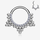 Royal Bali Beads Trine Sparkle Seamless Clicker Hoop Ring