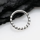 Detail View 1 of Twisted Metal Seamless Clicker Hoop Ring