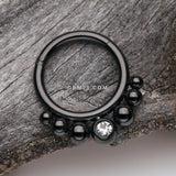 Detail View 1 of Blackline Bali Beads Sparkle Gem Seamless Clicker Hoop Ring-Clear Gem