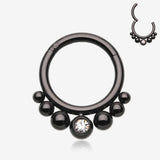 Blackline Bali Beads Sparkle Gem Seamless Clicker Hoop Ring-Clear Gem