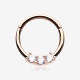 Rose Gold Glistening Sparkle Seamless Clicker Ring-Rose Gold
