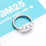 Detail View 4 of Glistening Sparkle Seamless Clicker Ring-Clear/White