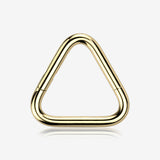 Implant Grade Titanium Golden Triangle Basic Geometric Clicker Hoop Ring