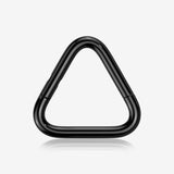 Implant Grade Titanium Blackline Triangle Basic Geometric Clicker Hoop Ring
