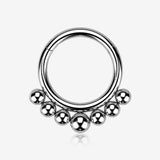 Implant Grade Titanium Bali Beads Clicker Hoop Ring