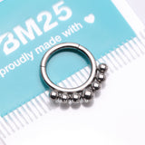 Detail View 4 of Implant Grade Titanium Bali Beads Clicker Hoop Ring