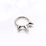 Detail View 1 of Implant Grade Titanium Bali Studded Spikes Clicker Hoop Ring