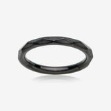 Implant Grade Titanium Blackline Diamond Cut Faceted Seamless Clicker Hoop Ring