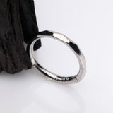 Detail View 1 of Implant Grade Titanium Diamond Cut Faceted Seamless Clicker Hoop Ring