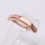 Detail View 1 of Implant Grade Titanium Rose Gold Minimalist Curved Bar Belly Clicker