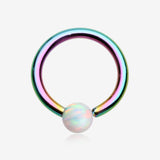 Colorline Fire Opal Basic Bendable Twist Hoop Ring