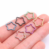 Detail View 2 of 6 Pcs of Assorted Color Colorline Star Bendable Hoop Ring Package