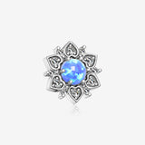 Fire Opal Flower Love Sparkle Dermal Anchor Top