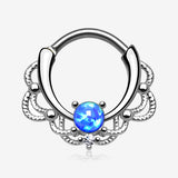 Fire Opal Sparkle Turan Clicker Hoop Ring
