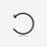 Implant Grade Titanium PVD Blackline Basic Nose Hoop Ring