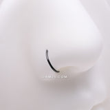 Detail View 1 of Implant Grade Titanium Blackline D-Shaped Flat Circle Top Nose Hoop