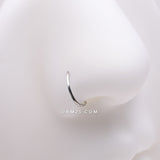 Detail View 1 of Implant Grade Titanium D-Shaped Flat Circle Top Nose Hoop