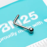 Detail View 2 of Implant Grade Titanium Ball Top L-Shaped Nose Ring