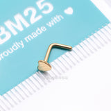 Detail View 4 of Implant Grade Titanium Golden Heart Icon L-Shaped Nose Ring