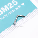 Detail View 4 of Implant Grade Titanium Crescent Moon Icon L-Shaped Nose Ring
