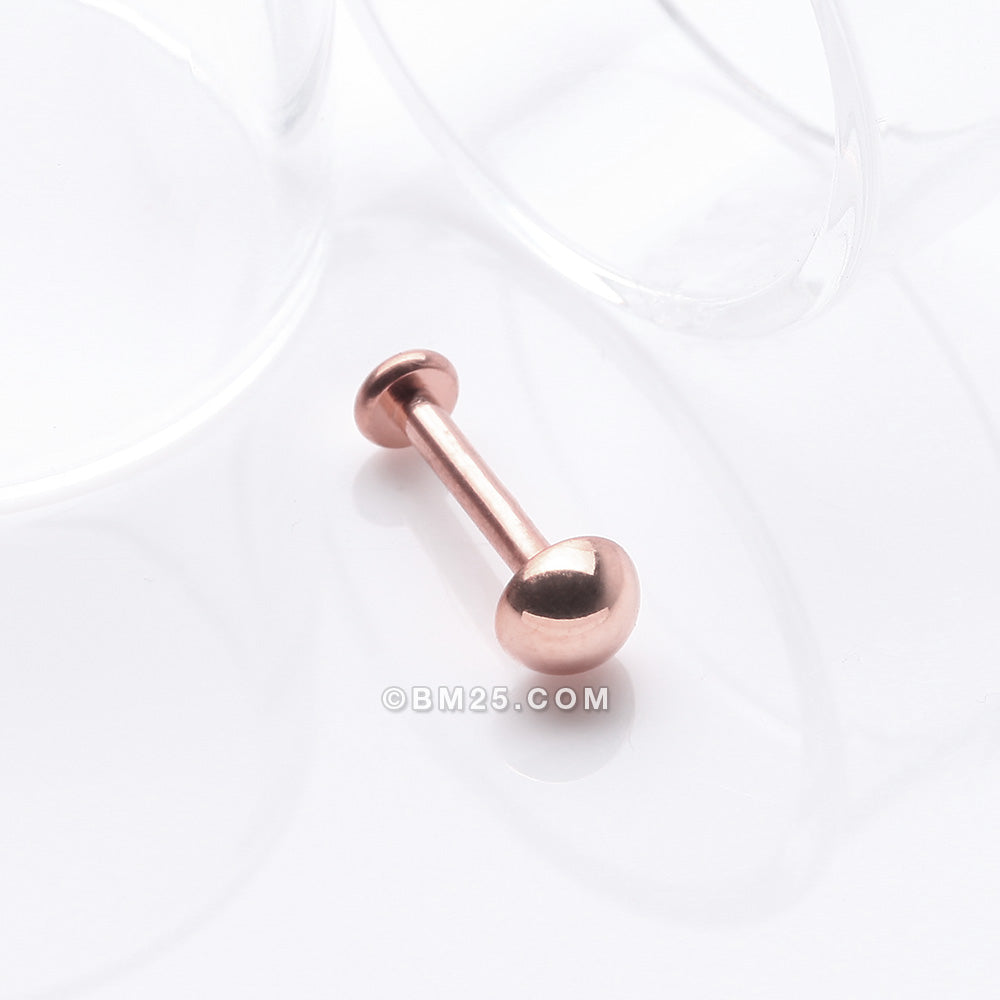 Detail View 1 of Implant Grade Titanium Rose Gold Internally Threaded Dome Top Labret