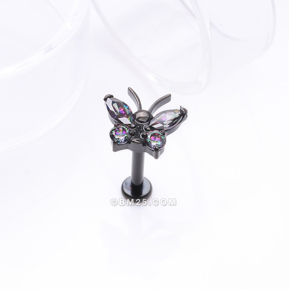 Implant Grade Titanium Blackline Butterfly Sparkle Internally Threaded ...