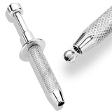 Push-In Syringe Style Quad Prong Small Bead Holder Piercing Tool -  Stainless Steel