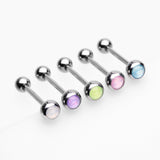 5 Pcs of Assorted Color Iridescent Revo Top Steel Barbell Package