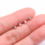 Detail View 2 of 4 Pcs of Assorted Opalite Stone Gem Nose Stud Package