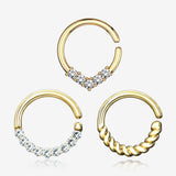3 Pcs of Assorted Golden Essential Bendable Hoop Ring Package