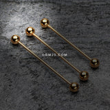 Detail View 1 of Gold PVD Basic Industrial Barbell