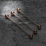 Detail View 1 of Rose Gold PVD Basic Industrial Barbell