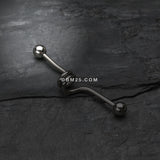 Detail View 1 of Double Spiral Industrial Barbell-Steel
