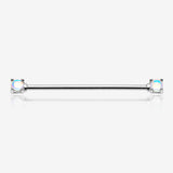 Iridescent Revo Double Prong Industrial Barbell