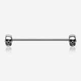 Apocalyptic Skull Industrial Barbell