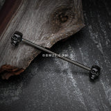 Detail View 1 of Blackline Apocalyptic Skull Industrial Barbell-Black