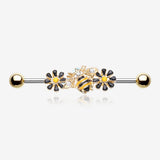Golden Sweet Daisy Bumble Bee Industrial Barbell
