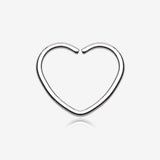 Heart Bendable Twist Hoop Ring-Steel