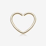 Golden Heart Bendable Twist Hoop Ring