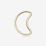 Golden Crescent Moon Bendable Twist Hoop Ring