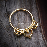 Detail View 1 of Golden Royal Goddess Bendable Twist Hoop Ring
