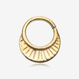 Golden Bali Ancient Vane Bendable Twist Hoop Ring