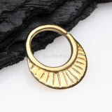 Detail View 1 of Golden Bali Ancient Vane Bendable Twist Hoop Ring