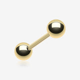 Gold Plated Basic Steel Barbell-Gold