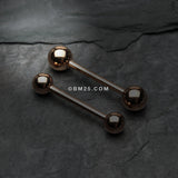 Detail View 1 of Rose Gold Plated Basic Steel Barbell